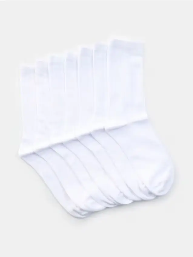 calzini a costine 7 pack - bianco