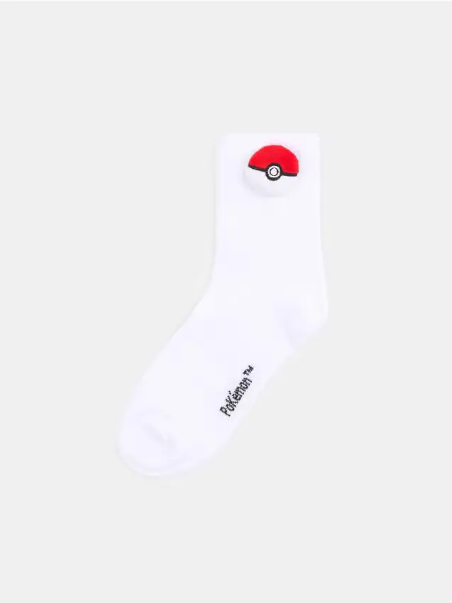calzini a costine Pokemon - bianco