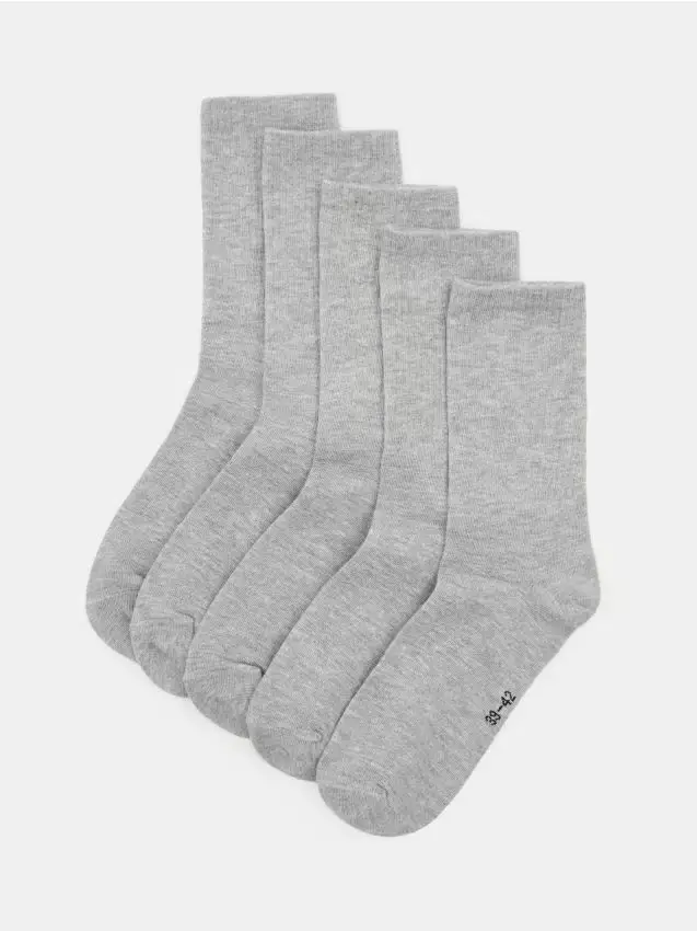 Calzini lunghi OEKO-TEX confezione da 5 - grigio chiaro