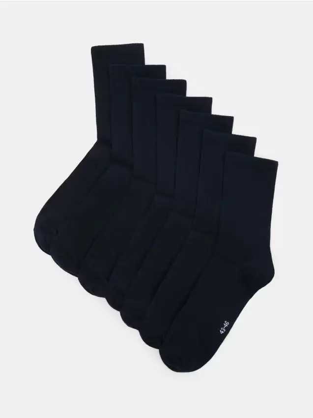 Calzini lunghi OEKO-TEX confezione da 7 - blu scuro