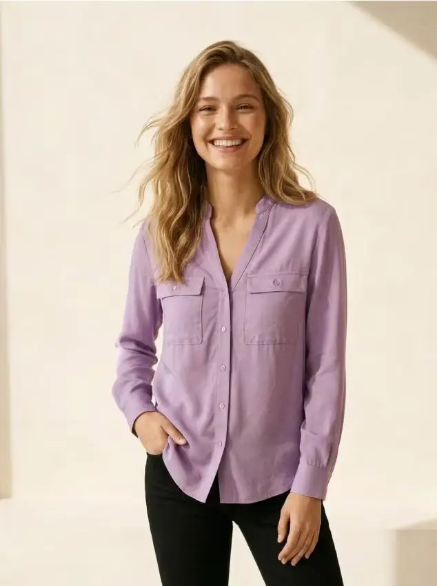 Camicia a maniche lunghe - malva