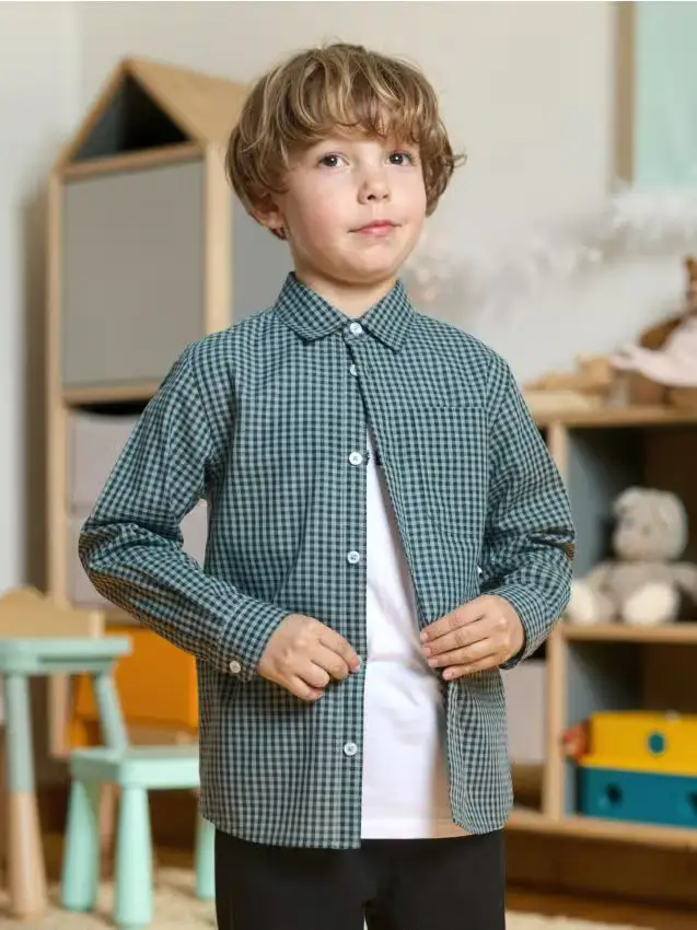 Camicia a quadri - green spruce