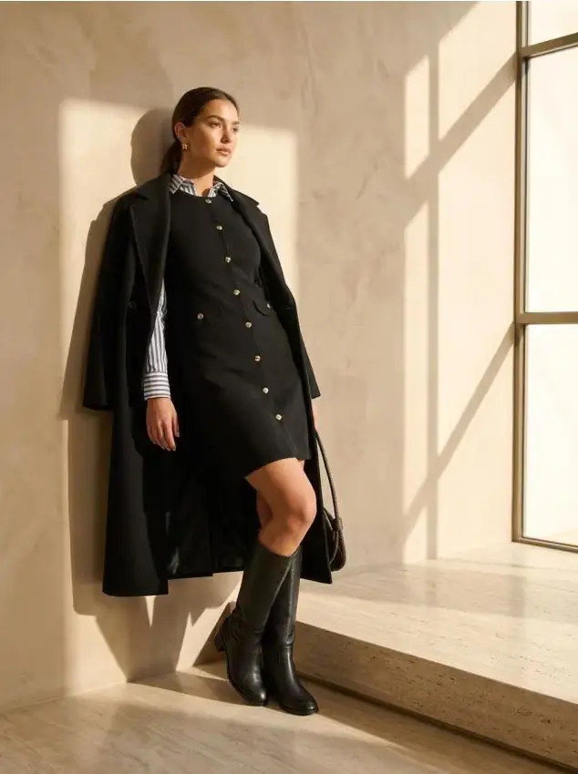 Camicia a righe - blu scuro