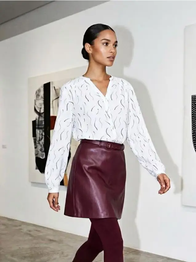 Camicia a volant - multicolor