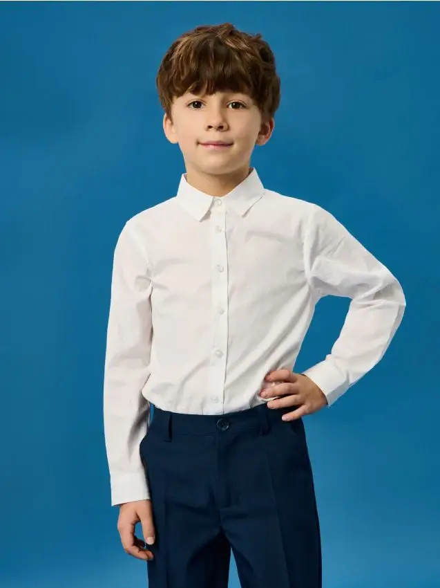 Camicia classica in cotone - bianco