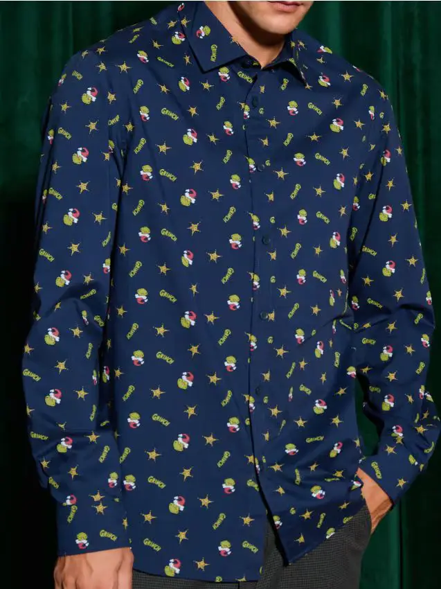 Camicia con colletto Grinch - blu scuro
