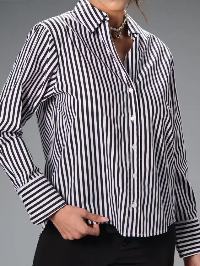 Camicia con colletto - nero