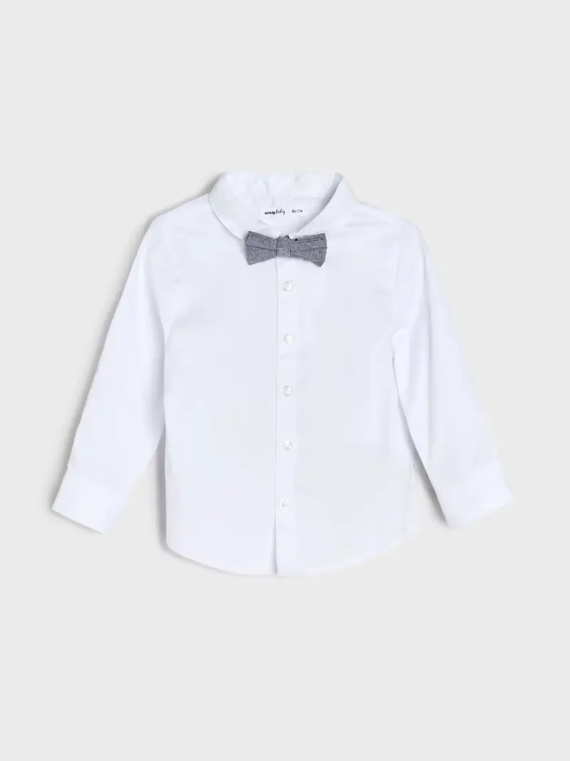 Camicia con papillon - bianco miniatura 2