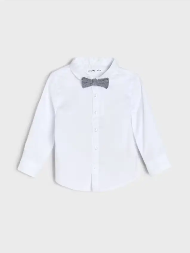 Camicia con papillon - bianco