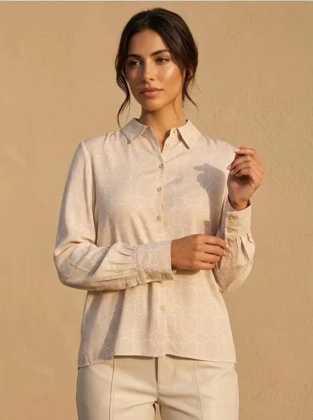 Camicia fantasia - nude