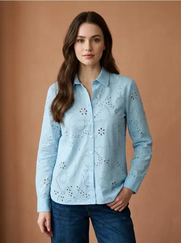 Camicia in cotone - azzurro