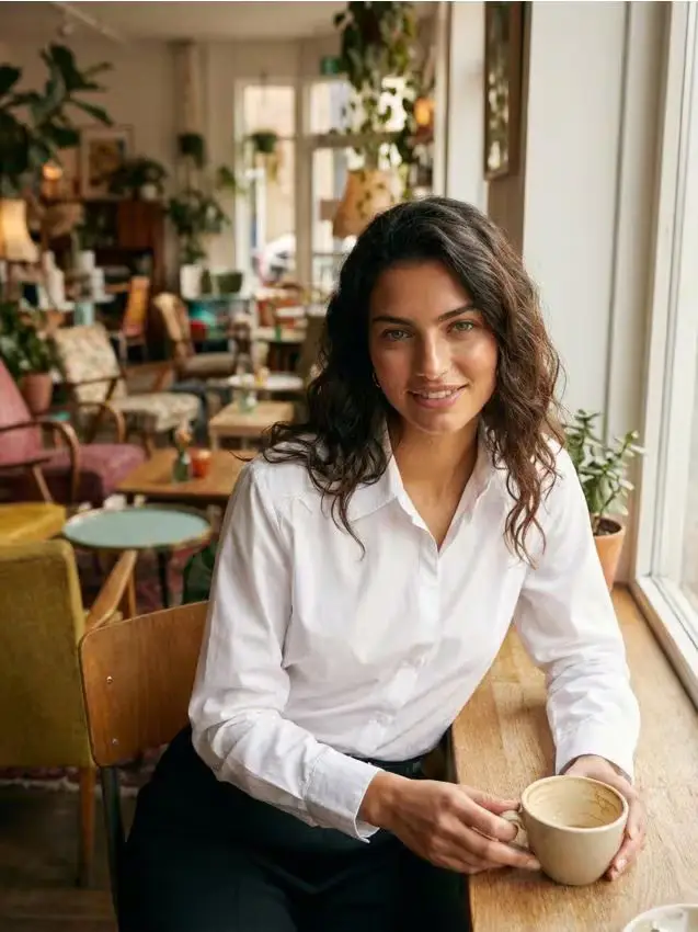 Camicia in cotone - bianco