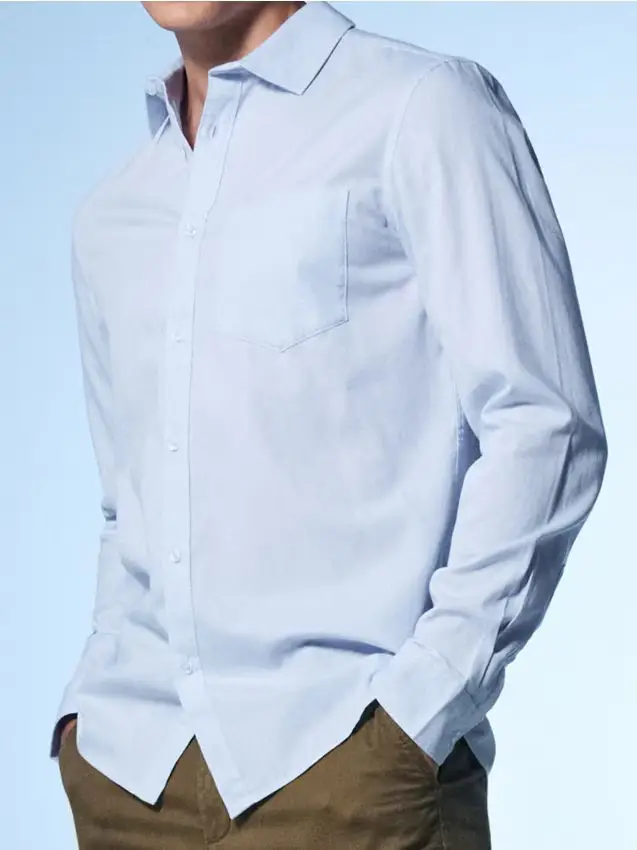 Camicia in cotone - blu pallido