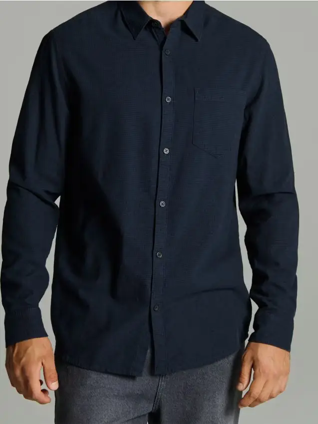 Camicia in cotone - blu scuro