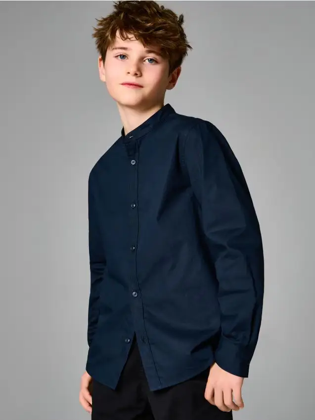 Camicia in cotone - blu scuro