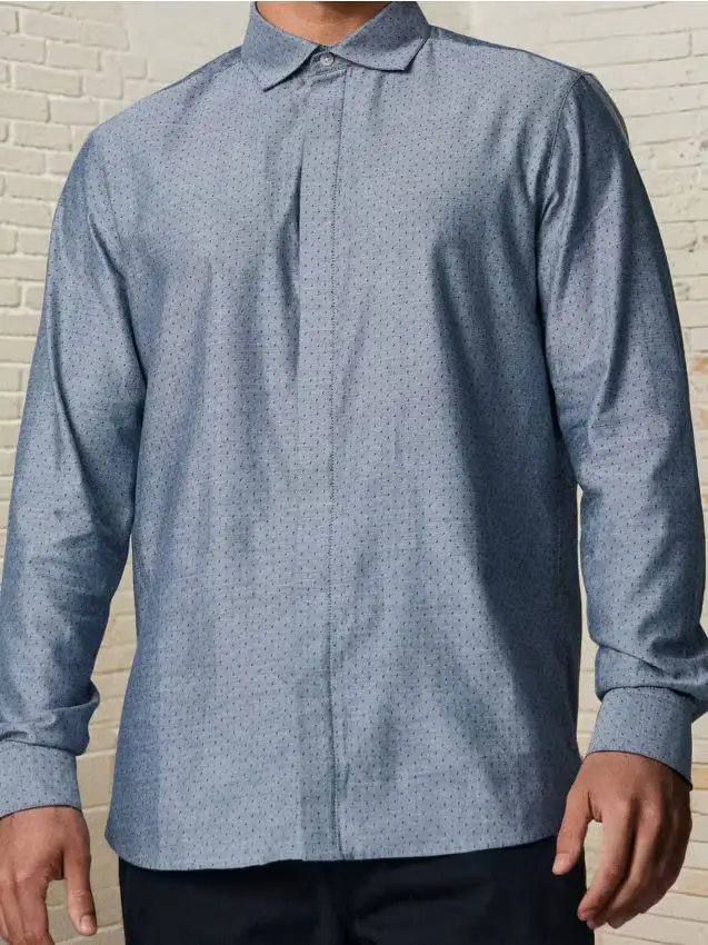 Camicia in cotone - grigio chiaro