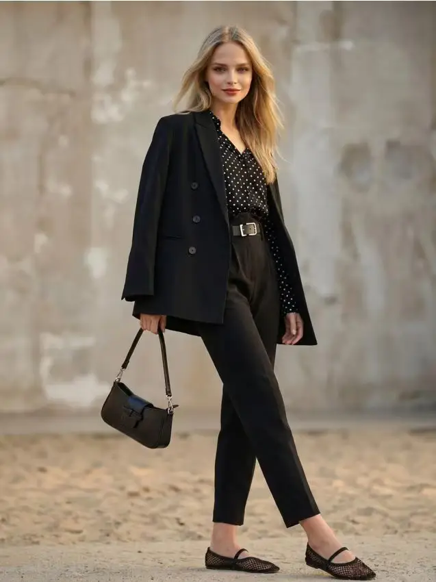 Camicia in misto viscosa a pois - altro