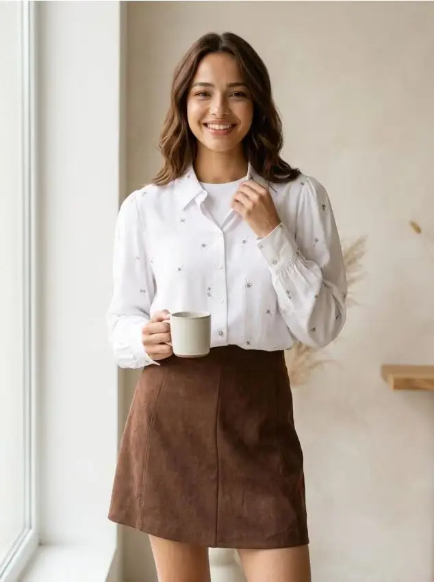 Camicia in viscosa - bianco