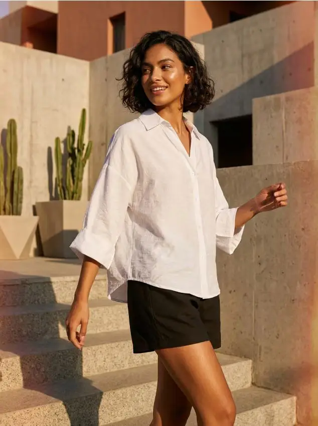 Camicia in viscosa - bianco