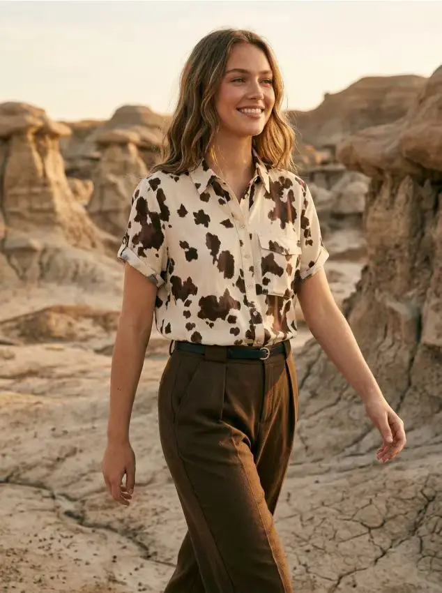 Camicia in viscosa - multicolor