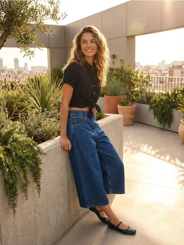 Camicia in viscosa - nero