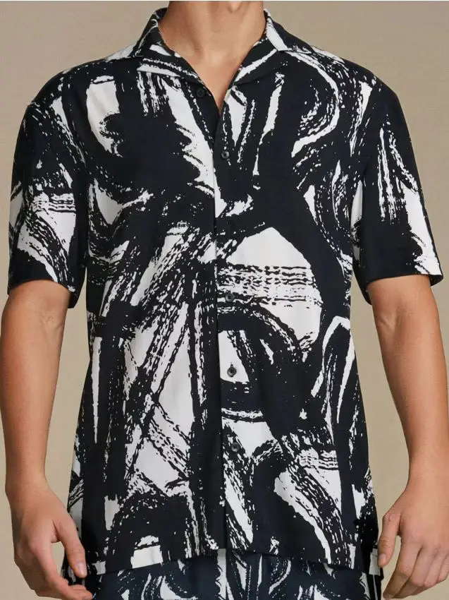 Camicia in viscosa - nero