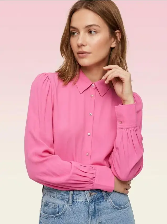 Camicia in viscosa - rosa