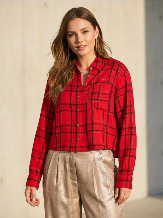 Camicia regular fit con motivo natalizio - multicolor