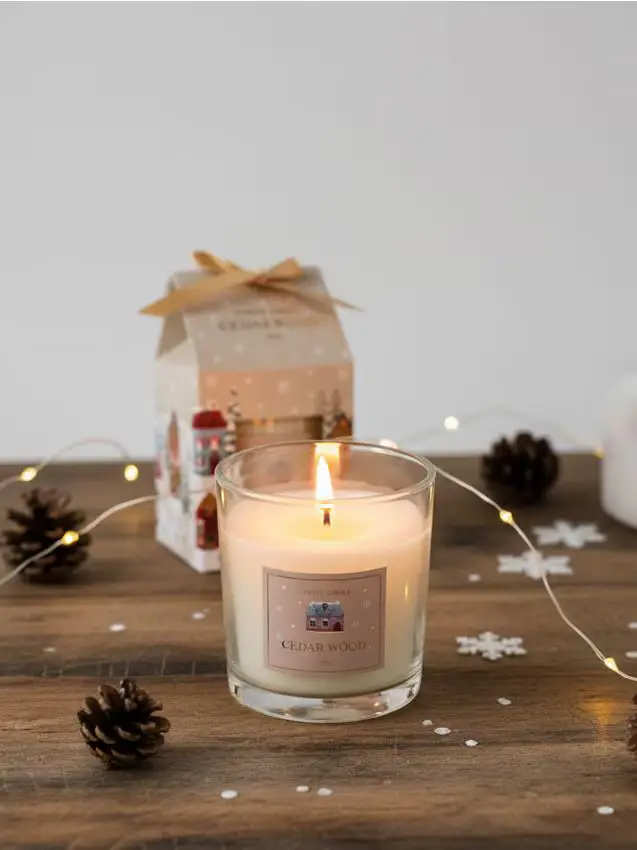 Candela profumata Cedar Wood - panna
