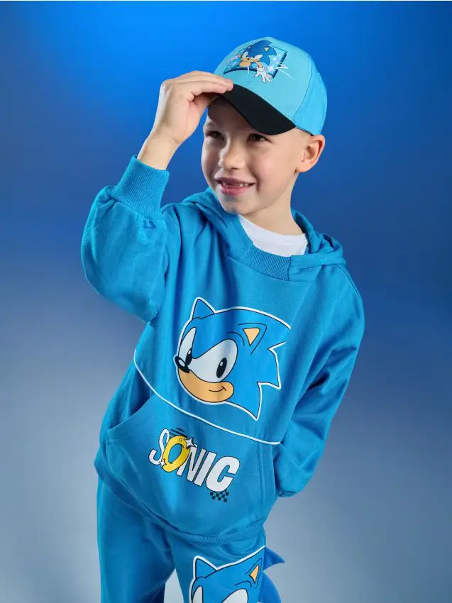 Cappellino in cotone con visiera Sonic the Hedgehog - multicolor