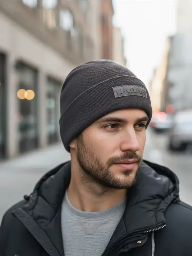 Cappello Beanie in Viscosa - antracite