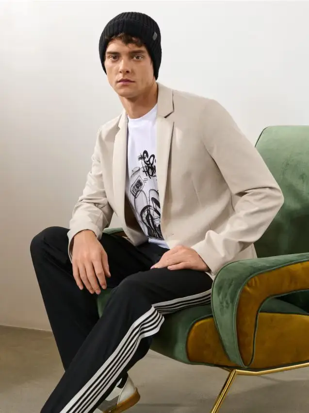 Cappello Beanie in Viscosa - nero