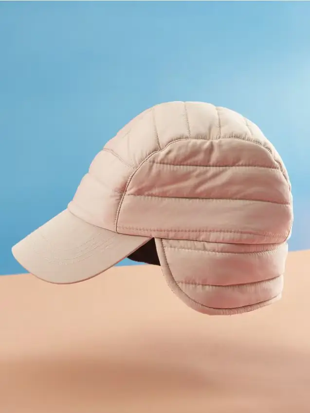 Cappello con visiera - beige