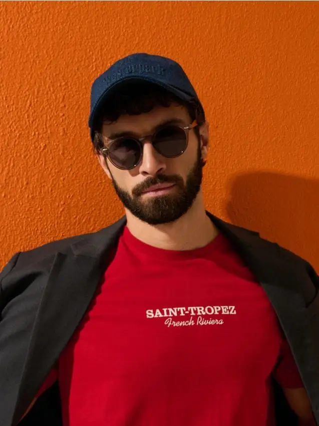 Cappello con visiera - blu scuro