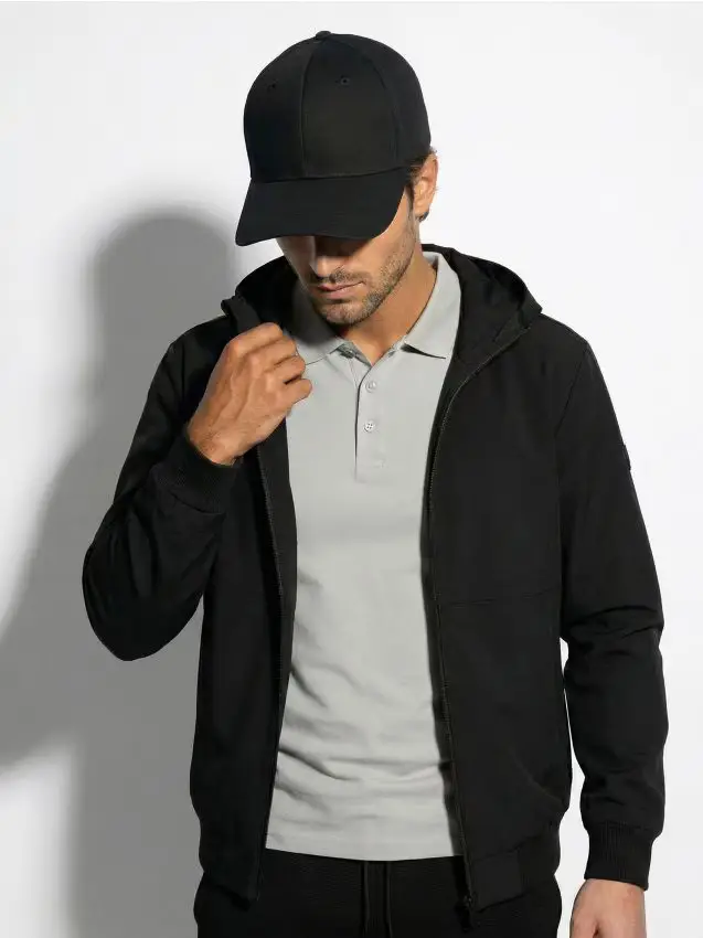 Cappello con visiera - nero