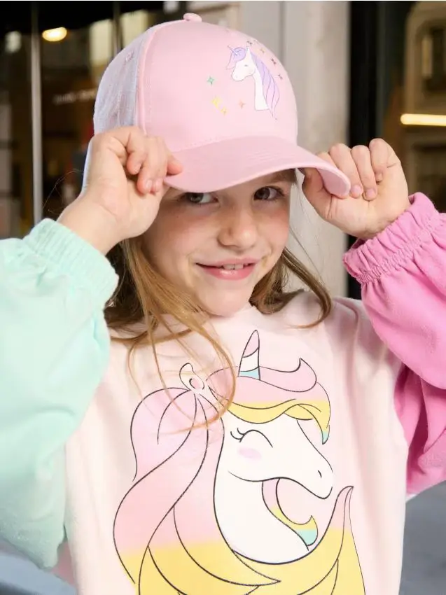 Cappello con visiera - rosa pastello