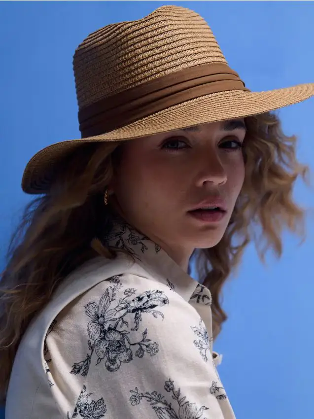 Cappello intessuto - beige