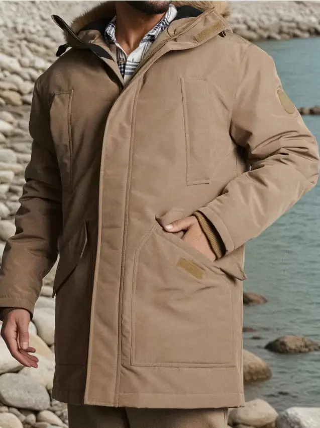 Cappotto con cappuccio - beige