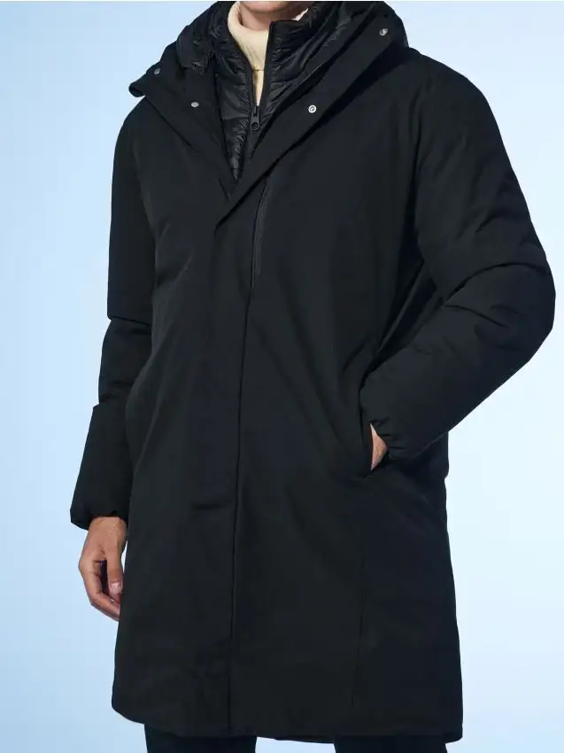 Cappotto con cappuccio - nero