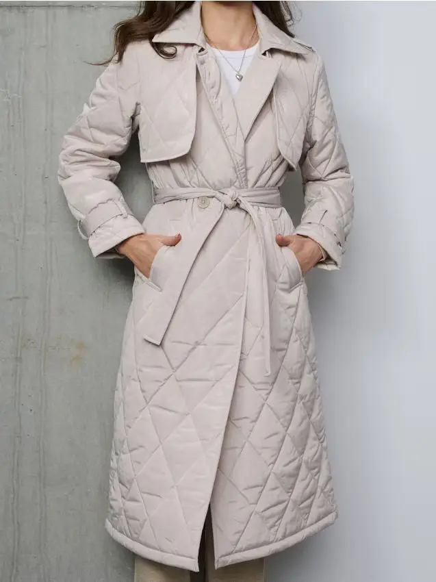 Cappotto trapuntato - beige