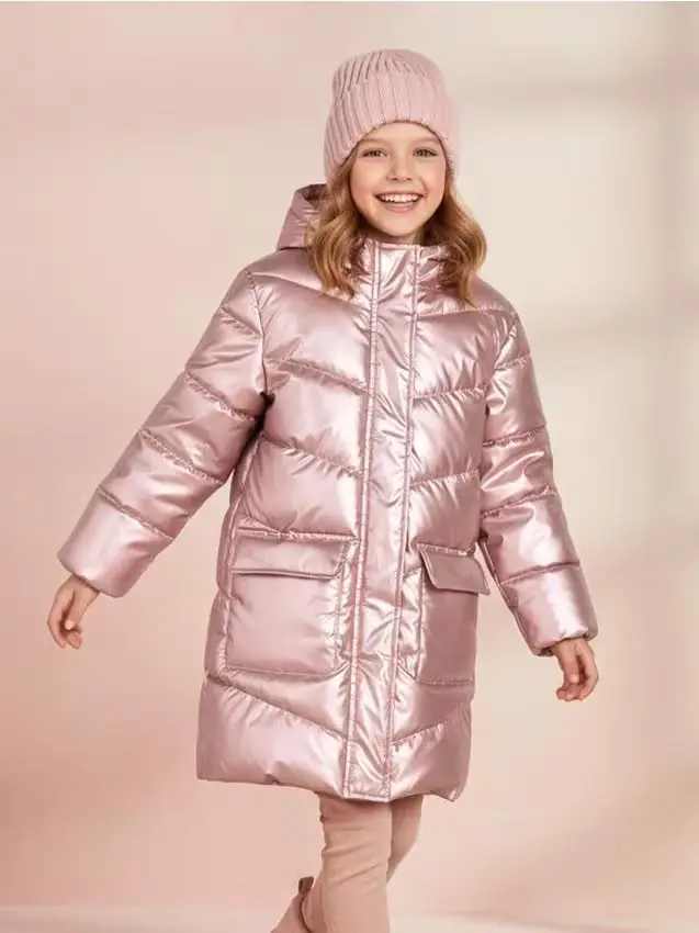 Cappotto trapuntato con cappuccio - oro