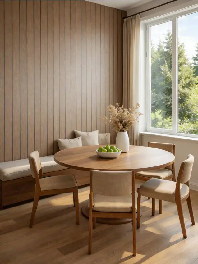 Carta da parati autoadesiva con effetto doghe in legno - marrone