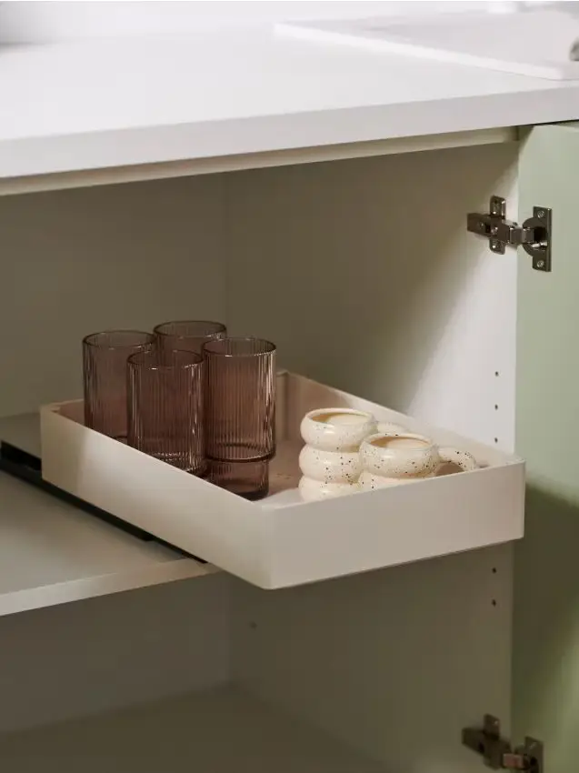 Cestello estraibile per mobile - bianco