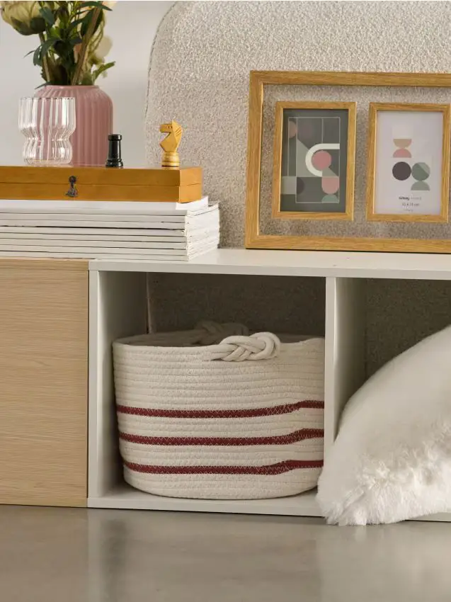 Cesto intrecciato per la conservazione - multicolor