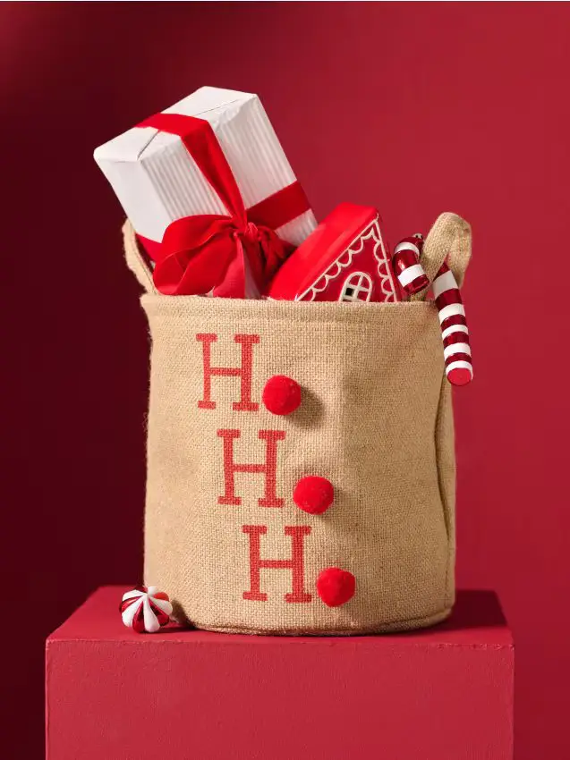 Cesto portaoggetti con manici - beige