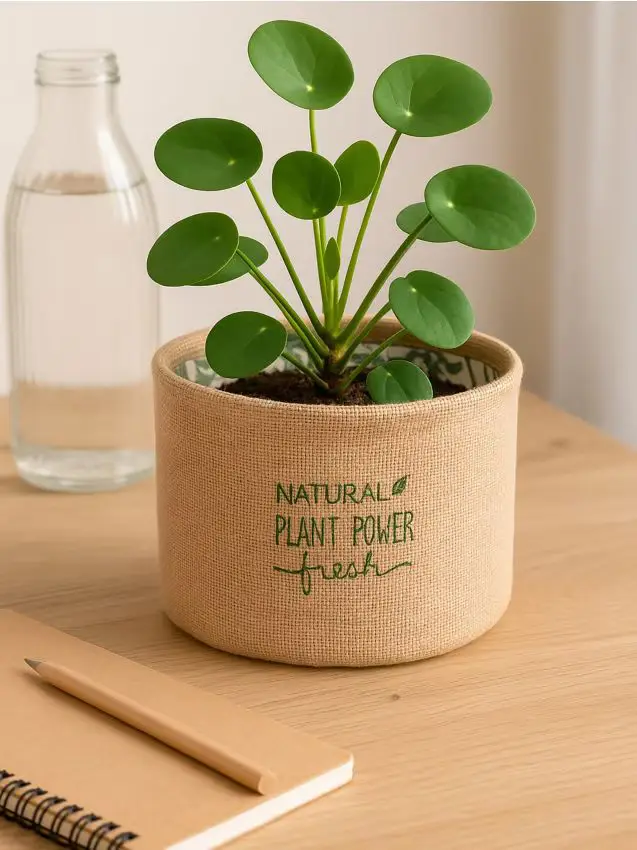 Cesto portaoggetti con motivo floreale - beige