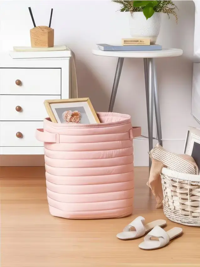 Cesto portaoggetti - rosa pastello