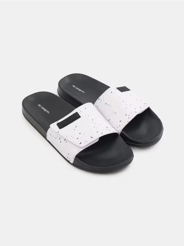 Ciabatte con chiusura a strappo NASA - bianco