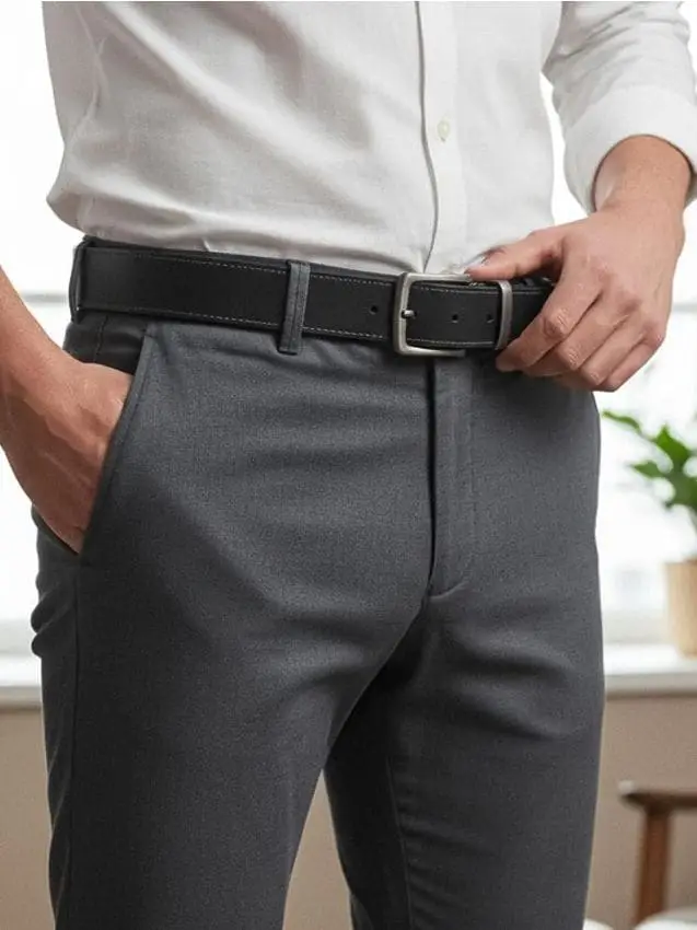 Cintura in ecopelle - nero