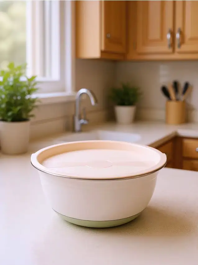 Ciotola con coperchio - rosa pastello